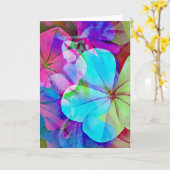 Abstracte Tropische Flowers Art Note Card Kaart (Gele Bloem)