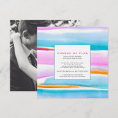 Abstracte tropische getijdenlijnen bruiloft uitste kaart (Voorkant / Achterkant)