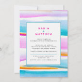 Abstracte tropische getijdenlijnen roze blauwgroen kaart (Voorkant)