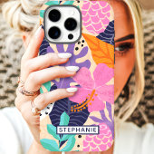 Abstracte Tropische Jungle Aangepaste Naam Case-Mate iPhone Case