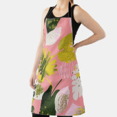 Abstracte tropische kleurrijke bladeren patroon schort (Insitu)