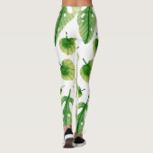 Abstracte tropische kunst leggings (Achterkant)