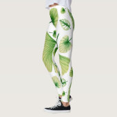 Abstracte tropische kunst leggings (Links)