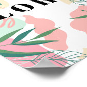 Abstracte Tropische Leaves Aloha Editable Poster (Hoek)