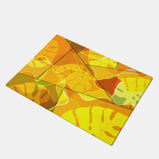 ABSTRACTE TROPISCHE LEAVES DEURMAT (Schuin)