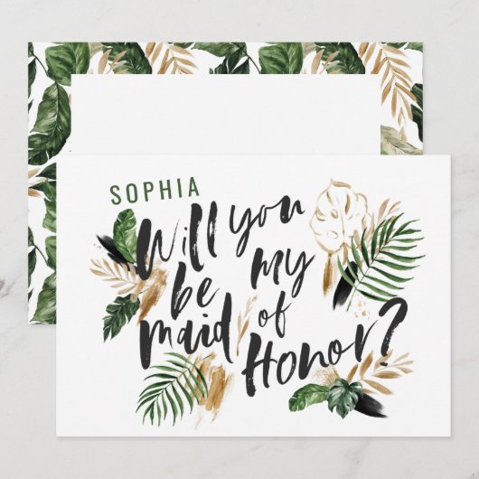 Abstracte tropische maid van Honor (Voorkant / Achterkant)