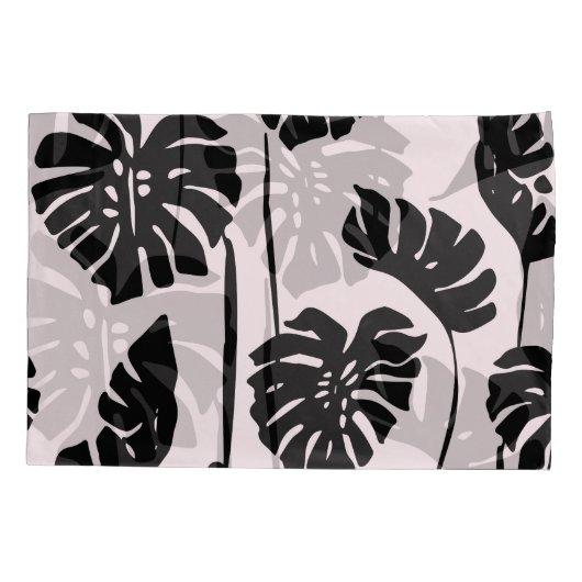 Abstracte tropische Monstera palmkunst Kussensloop (Achterkant)