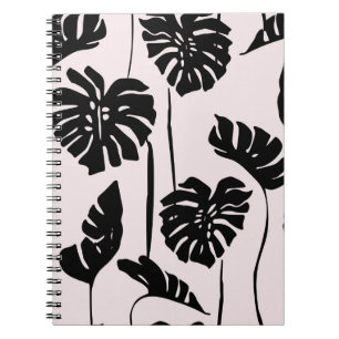 Abstracte tropische Monstera palmkunst Notitieboek