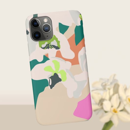 Abstracte tropische orchideeën Modern Floral Case-Mate iPhone Case