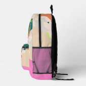 Abstracte Tropische Orchideeën Modern Home Decor Bedrukte Rugzak (Rechts)