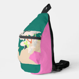 Abstracte Tropische Orchideeën Modern Home Decor Sling Bag