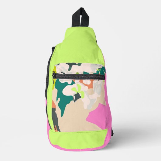 Abstracte Tropische Orchideeën Modern Home Decor Sling Bag (Voorkant)