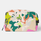 Abstracte Tropische Orchideeën Modern Home Decor Toilettasje (Achterkant)