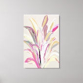 Abstracte tropische Plant Vector Art Style Canvas Afdruk (Voorkant)