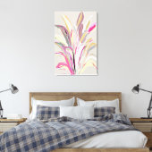 Abstracte tropische Plant Vector Art Style Canvas Afdruk (Insitu (Slaapkamer))