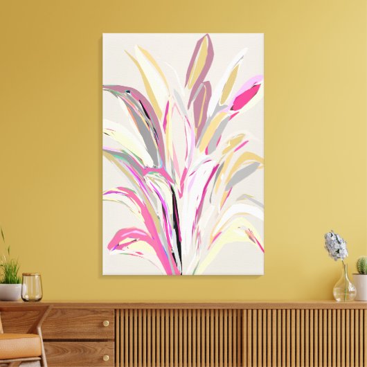 Abstracte tropische Plant Vector Art Style Canvas Afdruk (Insitu (Woonkamer))