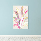 Abstracte tropische Plant Vector Art Style Canvas Afdruk (Insitu (Houten vloer))