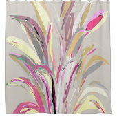 Abstracte tropische Plant Vector Art Style Douchegordijn (Voorkant)