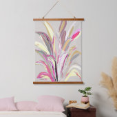 Abstracte tropische Plant Vector Art Style Hangend Wandkleed (Slaapkamer)