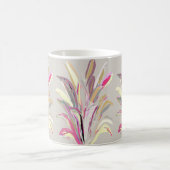 Abstracte tropische Plant Vector Art Style Koffiemok (Center)