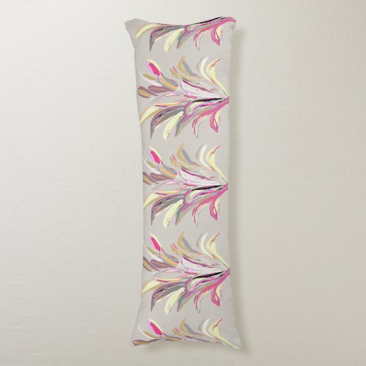 Abstracte tropische Plant Vector Art Style Lichaamskussen (Voorkant Verticaal)