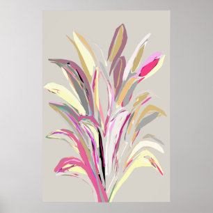 Abstracte tropische Plant Vector Art Style Poster