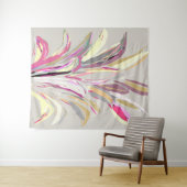 Abstracte tropische Plant Vector Art Style Wandkleed (In Situ (horizontaal))