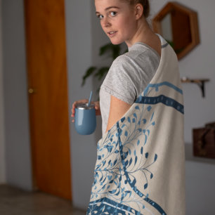 Abstracte Tropische Planten Botanisch Fleece Deken