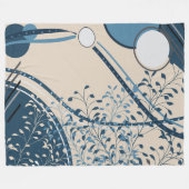 Abstracte tropische Planten botanisch Fleece Deken (Voorkant (Horizontaal))