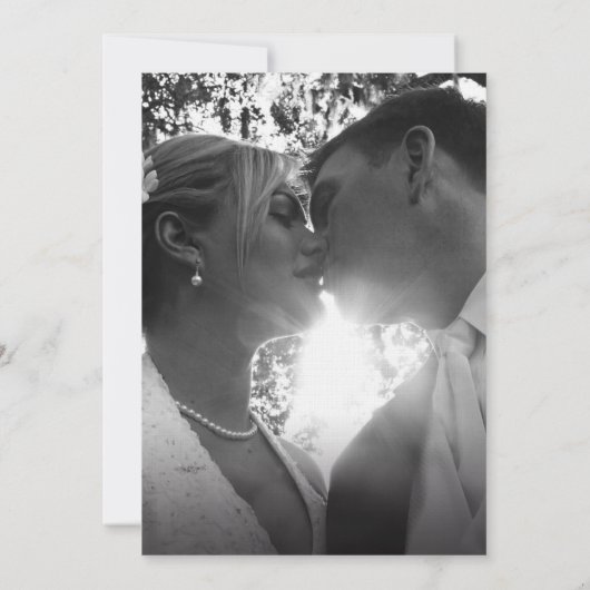 Abstracte tropische strepen roze aqua bruiloft kaart (Achterkant)