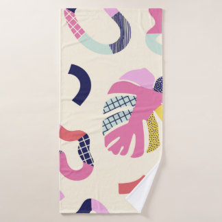 Abstracte tropische vormen naadloos patroon, backg badhanddoek