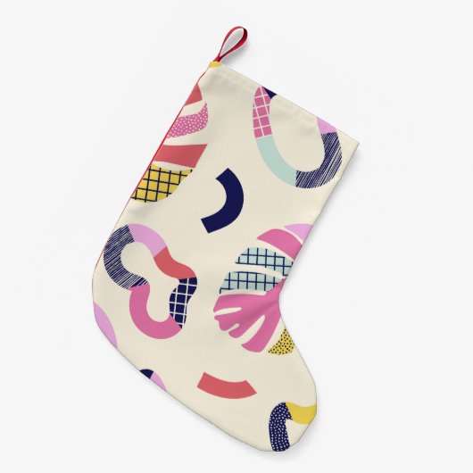 Abstracte tropische vormen naadloos patroon, backg kleine kerstsok (Voorkant (Hangend))