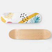 Abstracte tropische vormen persoonlijk skateboard (Horizontaal)