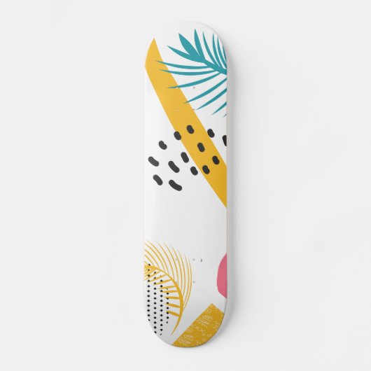 Abstracte tropische vormen persoonlijk skateboard (Voorkant)