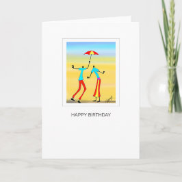 Abstracte, tropische zomerverjaardag kaart