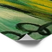 Abstracte Trumpet Player Poster (Hoek)