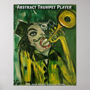 Abstracte Trumpet Player Poster