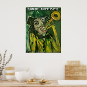 Abstracte Trumpet Player Poster (Keuken)