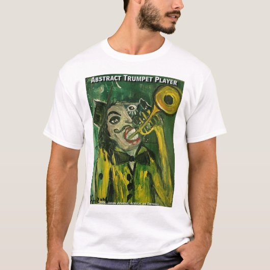 Abstracte Trumpet Player T-shirt (Voorkant)