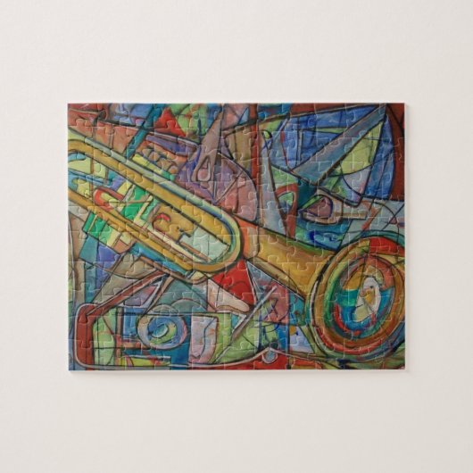 Abstracte Trumpet Puzzle door ValAries Legpuzzel (Horizontaal)