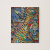 Abstracte Trumpet Puzzle door ValAries Legpuzzel (Verticaal)