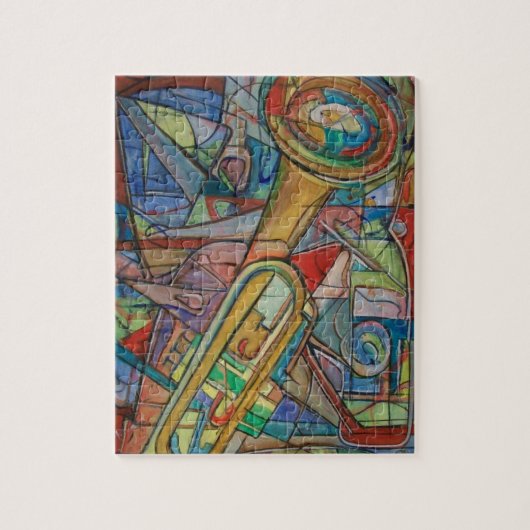 Abstracte Trumpet Puzzle door ValAries Legpuzzel (Verticaal)
