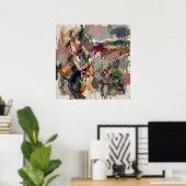 Abstracte Tuin Bloemen Poster (Thuiskantoor)