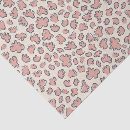 Abstracte Tuin Confetti | Patroon Blush Perzik Tissuepapier