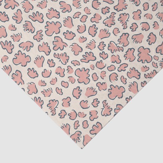 Abstracte Tuin Confetti | Patroon Blush Perzik Tissuepapier (Detail)