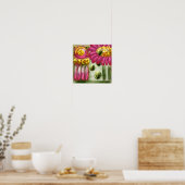 Abstracte tuin, Digitale Schildering Poster (Keuken)