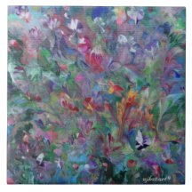 Abstracte Tuin Keramische Tegel