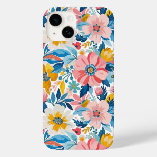 Abstracte tuin moderne bloemen Case-Mate iPhone 14 hoesje