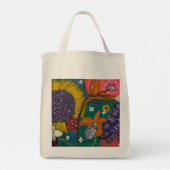 Abstracte tuin tote bag (Achterkant)