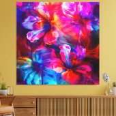 Abstracte tuinbloei canvas afdruk (Insitu (Woonkamer))
